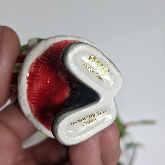 𝅺fitz and Floyd Peppermint Tumbling  Santas Set of Three - Picture 9 of 11